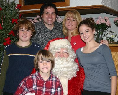 The Moore's with Santa!